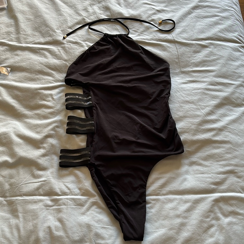 Beach bunny swimming suit black soze L